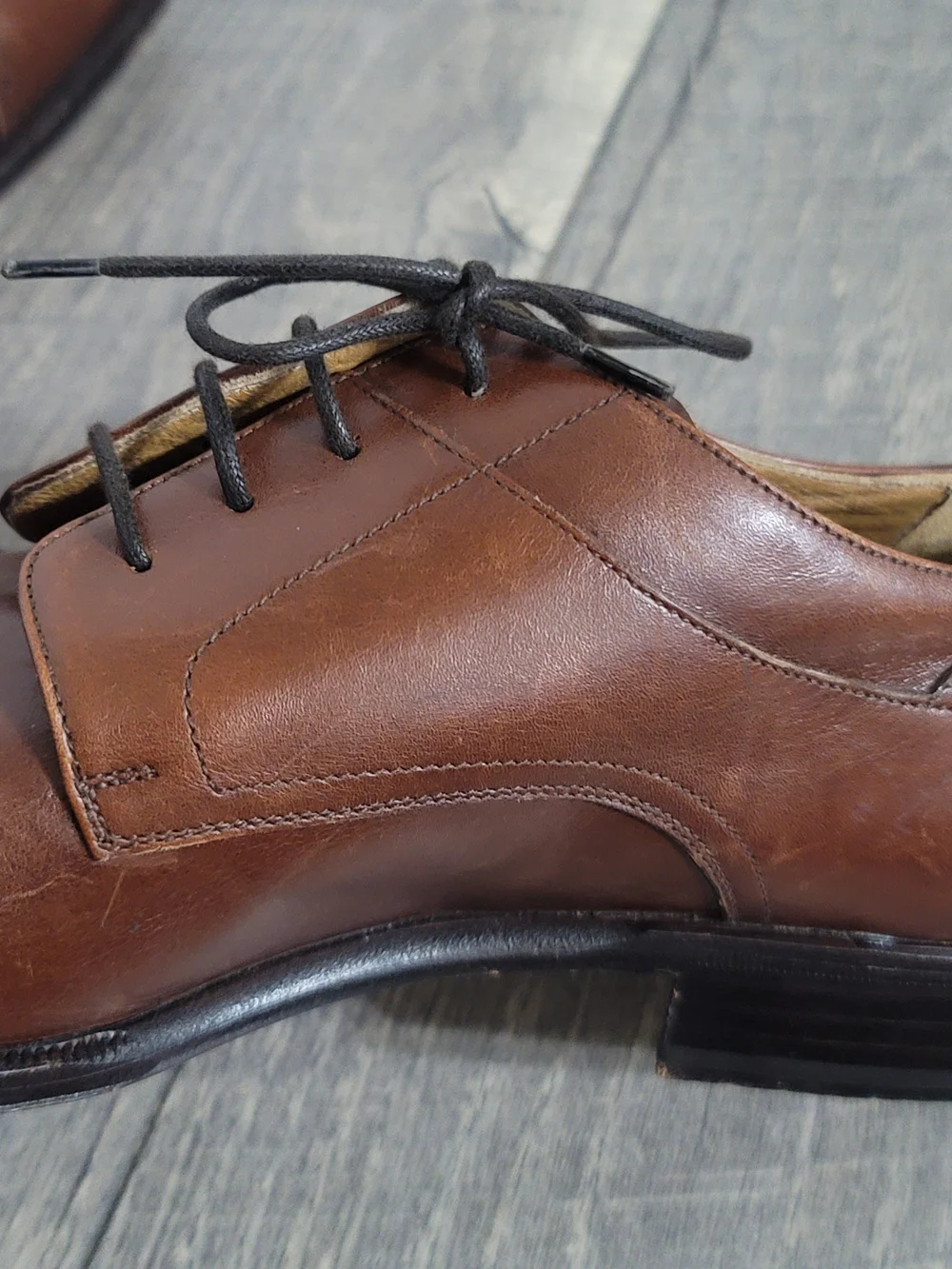 Stamati Mastroianni Handmade Men's Italian Oxblood Captoe Oxfords Derby Shoe 10M